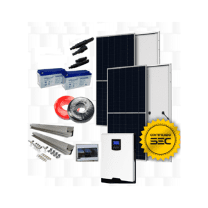 Kit Solar Fotovoltaico Híbrido 3000W para generación eléctrica.